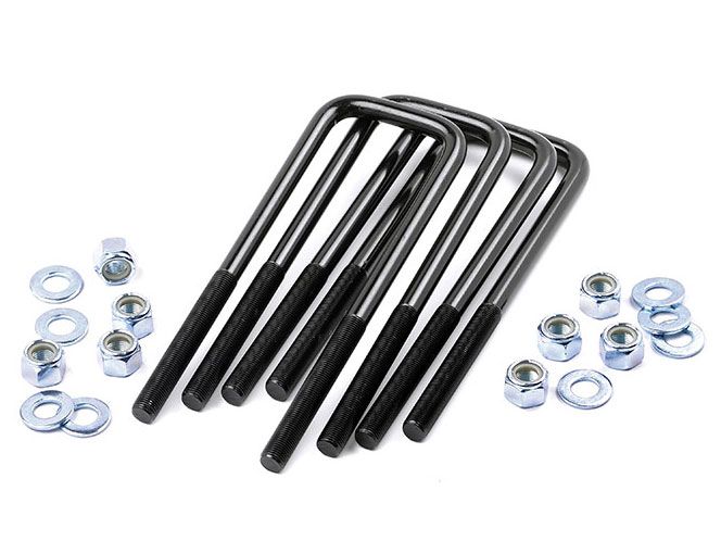 Rear Block & U-Bolt Kit 1 Inch 01-10 Chevy Silverado/Sierra 2500HD 4WD Tuff Country