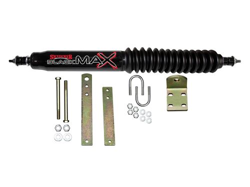 F250/F350 1980-1998 Ford 4WD (w/IFS front end) Black Max Steering Stabilizer Kit by Skyjacker