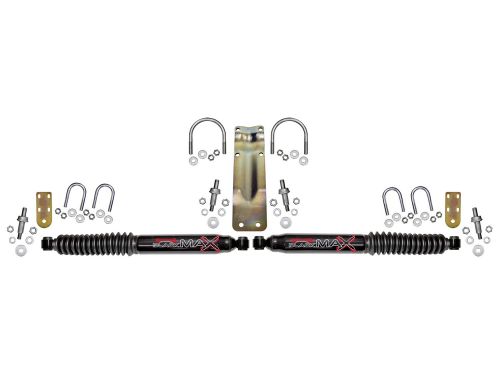 Pickup 1/2 ton 1960-1993 Dodge 4WD Black Max Dual Steering Stabilizer Kit by Skyjacker