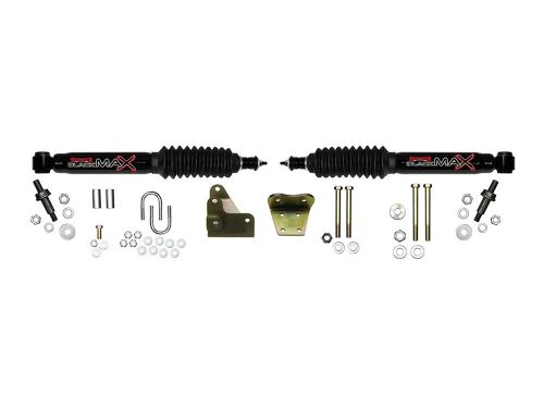 F150 1997-2003 Ford (w/ 6") Lift 4WD Black Max Dual Steering Stabilizer Kit by Skyjacker