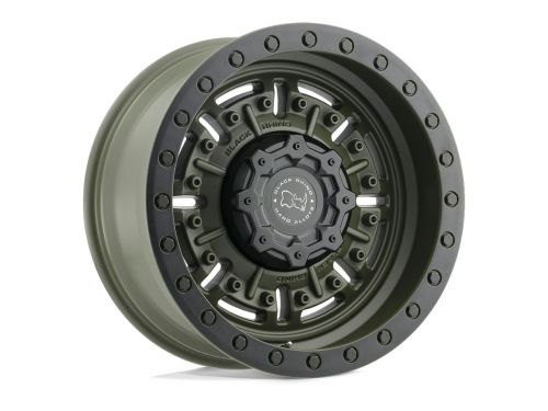 Abrams - Olive Drab Green - 17"x9.5" W/ 5X127mm Bolt Pattern, 4.54" Backspacing, & -18mm Offset Wheel by Black Rhino