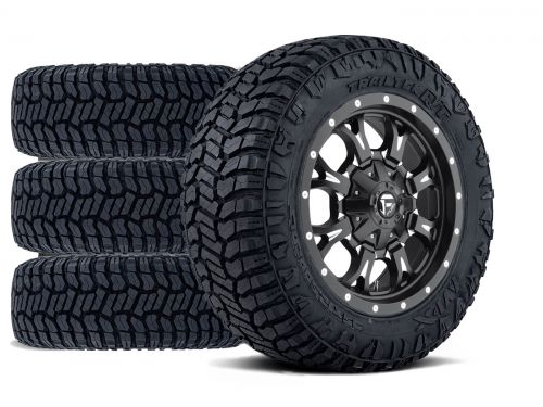 Silverado 2500HD/3500HD 2011-2019 Chevy 4WD (w/6" Lift) - 35x11.50R20 Avix TrailTek R/T / 20x10 Fuel Krank Matte Black Milled / Tire & Wheel Package (set of 4)