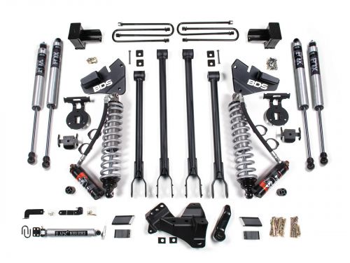4" 2020-2022 Ford F350 4WD (Diesel / Dually Models) Fox Performance Elite CoilOver 4-Link Arm Lift Kit by BDS Suspension