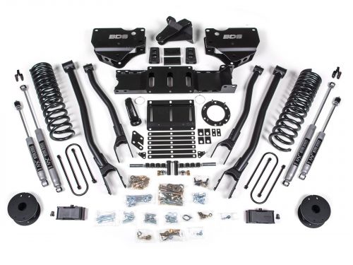 4" 2019-2024 Dodge Ram 3500 (w/Diesel Engine & Factory Rear Air-Ride) 4WD 4-Link Lift Kit by BDS Suspension
