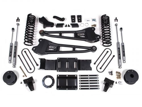 5.5" 2019-2024 Dodge Ram 3500 (w/Gas Engine & Factory Rear Air-Ride) 4WD Radius Arm Lift Kit by BDS Suspension