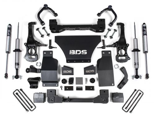 6" 2019-2026 Chevy Silverado 1500 4wd (w/gas engine) Fox Snap-Ring Coilover Lift Kit by BDS Suspension