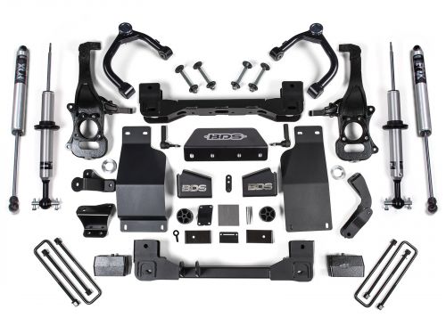 4" 2019-2024 GMC Sierra 1500 4wd (w/diesel engine) Fox Snap-Ring Coilover Lift Kit by BDS Suspension