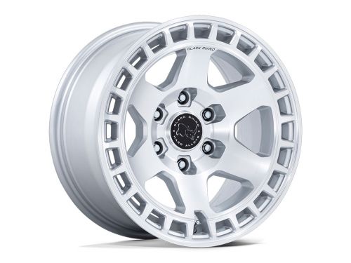 Bahari - Gloss Silver W/ Machined Face - 17"x8.5" W/ 6X139.7mm Bolt Pattern, 5.73" Backspacing, & 25mm Offset Wheel by Black Rhino