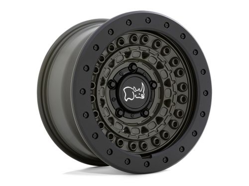 Barricade - Olive Drab Green W/ Blk Rock - 18"x9" W/ 6X139.7mm Bolt Pattern, 4.29" Backspacing, & -18mm Offset Wheel by Black Rhino