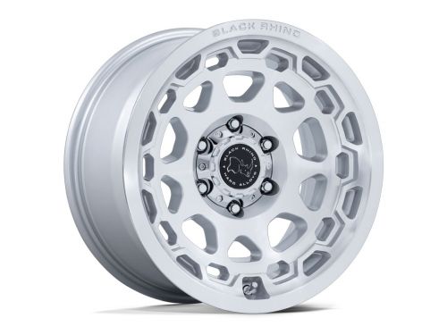 Congo - Gloss Silver W/ Machined Face - 17"x8.5" W/ 5X114.3mm Bolt Pattern, 6.13" Backspacing, & 35mm Offset Wheel by Black Rhino