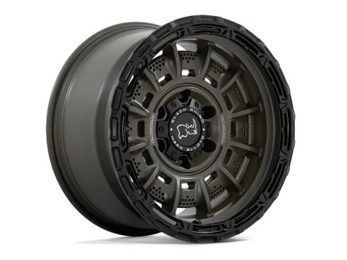 Legion - Olive Drab Green W/ Black Lip - 17"x9" W/ 5X127mm Bolt Pattern, 5" Backspacing, & 0mm Offset Wheel by Black Rhino