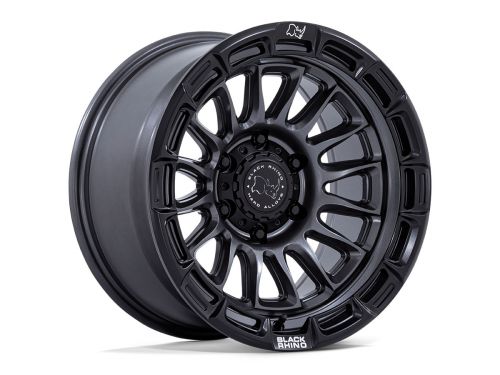 Rival - Matte Gunmetal W/ Matte Blk-Lp - 17"x8.5" W/ 6X139.7mm Bolt Pattern, 5.73" Backspacing, & 25mm Offset Wheel by Black Rhino