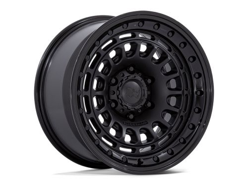 Sahara - Matte Black W/ Gloss Black Lip - 17"x9" W/ 6X139.7mm Bolt Pattern, 5" Backspacing, & 0mm Offset Wheel by Black Rhino