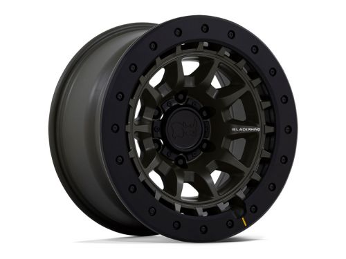 Tusk - Olive Drab Green - 17"x8.5" W/ 6X139.7mm Bolt Pattern, 4.36" Backspacing, & -10mm Offset Wheel by Black Rhino