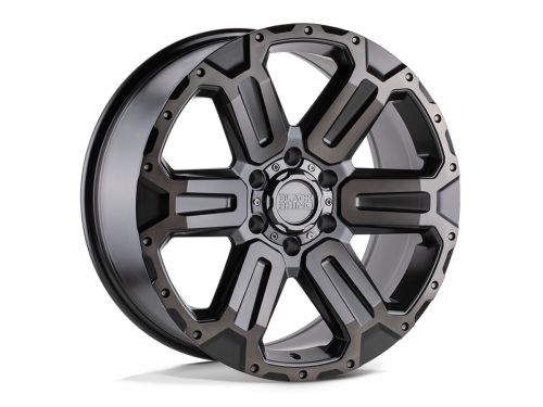 Wanaka - M-Gunmetal W/ Brushed Face - 17"x8.5" W/ 6X139.7mm Bolt Pattern, 5.22" Backspacing, & 12mm Offset Wheel by Black Rhino