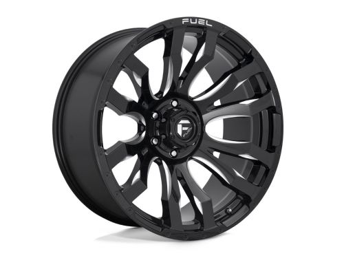 Blitz D673 - Gloss Black Milled - 17X9 Wheel (w/6X139.7mm Bolt Pattern, 4.53" Backspacing & -12mm Offset) by Fuel