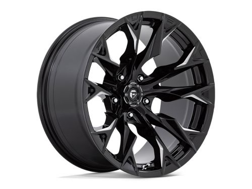 Flame D803 - Gloss Black Milled - 24X12 Wheel (w/5X127mm Bolt Pattern, 4.77" Backspacing & -44mm Offset) by Fuel