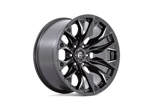 Flame D803 - Gloss Black Milled - 20X9 Wheel (w/6X135mm Bolt Pattern, 5.79" Backspacing & 20mm Offset) by Fuel