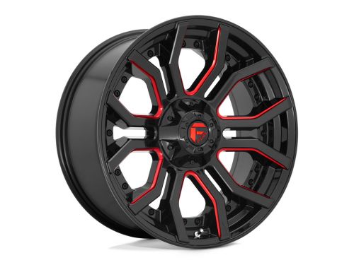 Rage D712 - Gloss Black Red Tinted Clear - 20X9 Wheel (w/5x127mm Bolt Pattern, 5.04" Backspacing & 1mm Offset) by Fuel