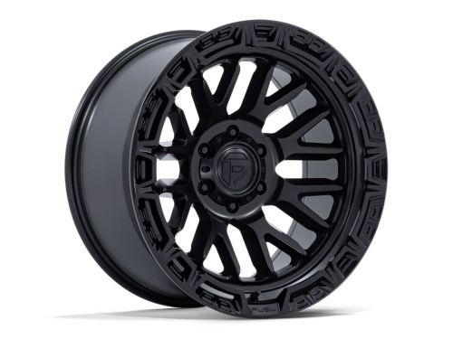 Rail Fc890 - Matte Black (w/Gloss Black Lip) - 17X9 Wheel (w/6X139.7mm Bolt Pattern, 4.53" Backspacing & -12mm Offset) by Fuel