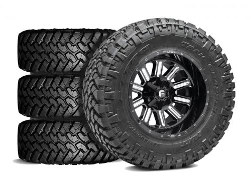 Silverado 2500HD/3500HD 2011-2019 Chevy 4WD(w/3"-4.5" Lift) - 35x11.50R20 NItto Trail Grappler M/T / 20x9 Fuel Hardline Gloss Black Milled / Tire & Wheel Package (set of 4)