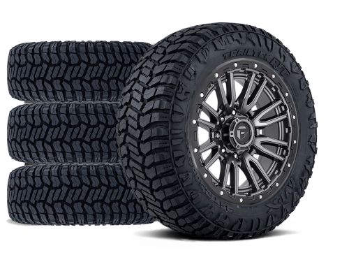 Silverado 2500HD/3500HD 2011-2019 Chevy 4WD(w/5"-8" Lift) - 37x12.50R20 Avix TrailTek R/T / 20x9 Fuel Rebel Matte Gun Metal Black Bead Ring / Tire & Wheel Package (set of 4)