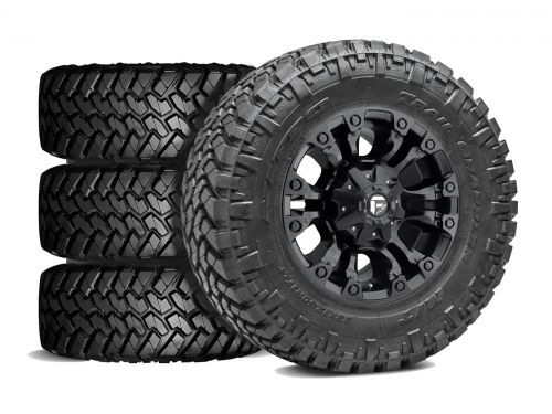 F250/F350 2017-2022 Ford 4WD (w/ 6"-9" Lift) - 38x13.50R20 Nitto Trail Grappler MT / 20x10 Fuel Vapor Matte Black / Tire & Wheel Package (set of 4)
