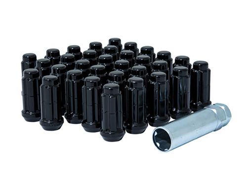 Lug Nuts - Black - Small Diameter Spline Duplex 14MM x 1.50 Thread size (Set of 32) - by Gorilla Automotive