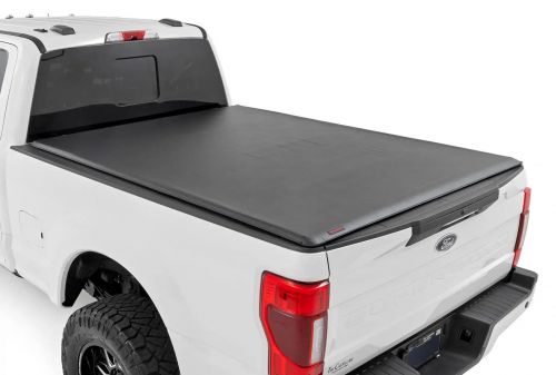 2017-2026 Ford F250/F350 (with/6' 10" bed) Soft Roll-Up Tonneau Cover by Rough Country