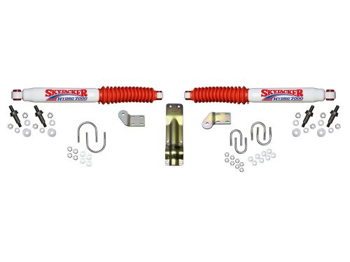 Ram 2500/3500 1998-2002 Dodge 4WD (w/3-3/4 axle tube) 7000 Series Dual Steering Stabilizer Kit by Skyjacker