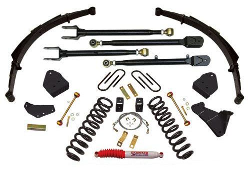 6" 2008-2010 Ford F350 4WD 4 Link Lift Kit w/ Springs by Skyjacker