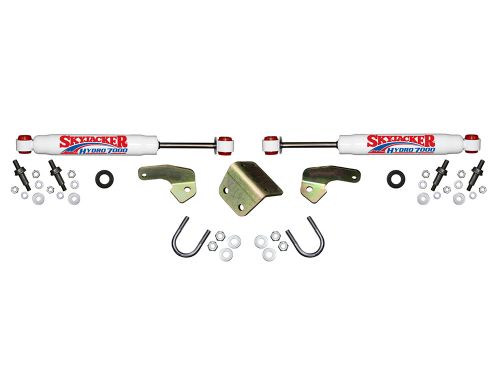 Sierra 2500HD/3500HD 2011-2019 GMC 4WD (w/ 4-8" Lift) 7000 Series Dual Steering Stabilizer Kit by Skyjacker