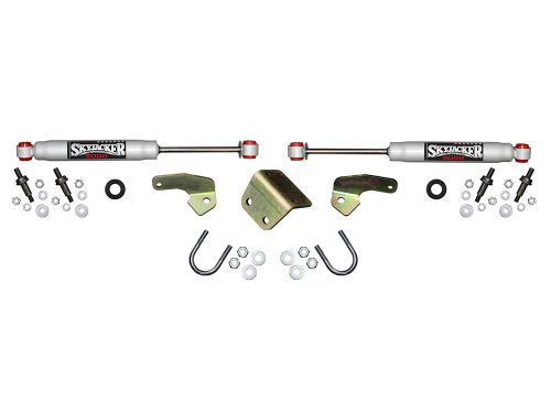 Silverado 2500HD/3500HD 2011-2019 Chevy 4WD (w/ 4-8" Lift) 9000 Series Dual Steering Stabilizer Kit by Skyjacker