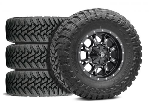 Silverado 2500HD/3500HD 2011-2019 Chevy 4WD (w/2"-2.5" Lift) - 33X12.50R20 Toyo Open Country M/T / 20x9 Fuel Krank Matte Black Milled / Tire & Wheel Package (set of 4)