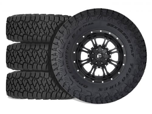 Silverado 2500HD/3500HD 2011-2019 Chevy 4WD (w/6" Lift) - 275/65R20 Toyo Open Country R/T Trail / 20x10 Fuel Krank Matte Black Milled / Tire & Wheel Package (set of 4)