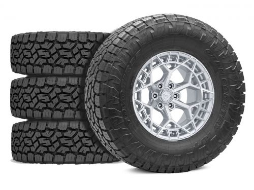 Silverado 2500HD/3500HD 2020-2026 Chevy 4WD (w/ 5"-6.5" Lift) - 37x12.50R20 Toyo Open Country AT III / 20x9 Fuel Charger Platinum / Tire & Wheel Package (set of 4)