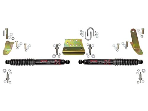 Ram 3500 2009-2012 Dodge 4WD Black Max Dual Steering Stabilizer Kit by Skyjacker