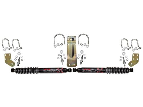F250/F350 2005-2026 Ford 4wd - Black Max Dual Steering Stabilizer Kit by Skyjacker