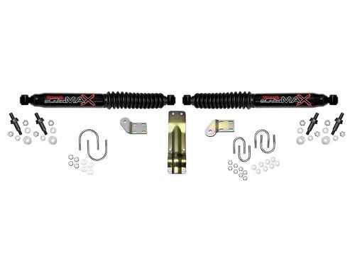 Ram 2500/3500 1998-2002 Dodge 4WD (w/3-3/4 axle tube) Black Max Dual Steering Stabilizer Kit by Skyjacker