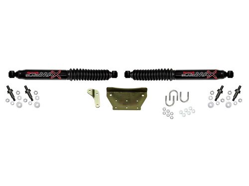 F250/F350 1999-2004 Ford 4WD Black Max Dual Steering Stabilizer Kit by Skyjacker