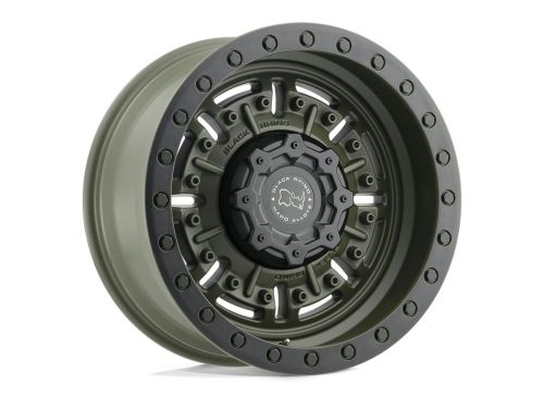 Abrams - Olive Drab Green - 17"x8.5" W/ 6X139.7mm Bolt Pattern, 4.75" Backspacing, & 0mm Offset Wheel by Black Rhino