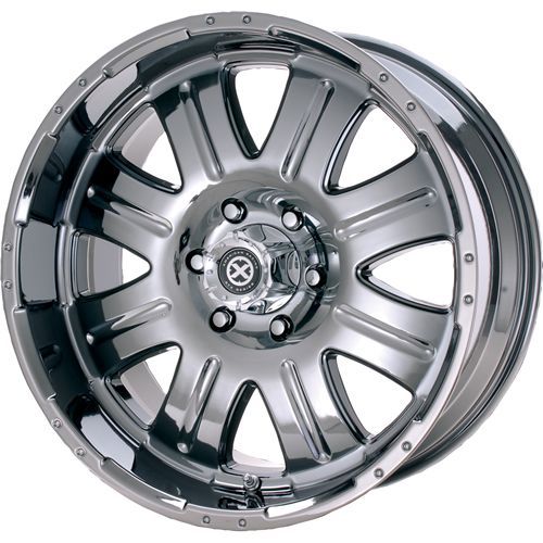 American Racing 5 on 5 lug 17x8.5 Black Chrome Punisher Wheel - 108078573 (set of 4)