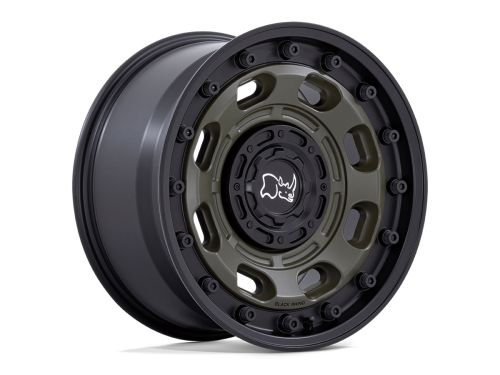 Atlas - Olive Drab Green W/ Black Lip - 16"x8" W/ 6X130mm Bolt Pattern, 6" Backspacing, & 38mm Offset Wheel by Black Rhino