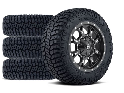 Sierra 2500HD/3500HD 2011-2019 GMC 4WD (w/3"-5" Lift) - 35x11.50R20 Avix TrailTek R/T / 20x9 Fuel Krank Matte Black Milled / Tire & Wheel Package (set of 4)