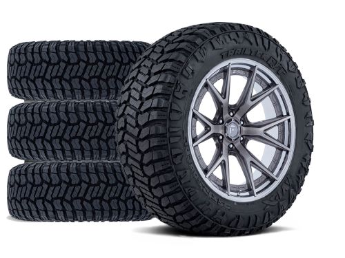 Sierra 2500HD/3500HD 2011-2019 GMC 4WD (w/6.5"-8" Lift) - 37x12.50R20 Avix TrailTek R/T / 20x9 Fuel Catalyst Platinum With Chrome Lip / Tire & Wheel Package (set of 4)