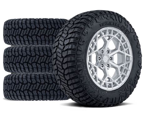Sierra 2500HD/3500HD 2020-2026 GMC 4WD (w/ 5"-6.5" Lift) - 37x12.50R20 Avix TrailTek RT / 20x9 Fuel Charger Platinum / Tire & Wheel Package (set of 4)