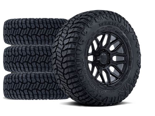 Sierra 2500HD/3500HD 2020-2026 GMC 4WD (w/ 5"-6.5" Lift) - 37x12.50r20 Avix TrailTek RT / 20x9 Fuel Surge Matte Black / Tire & Wheel Package (set of 4)