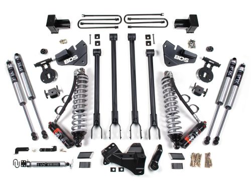 4" 2017-2019 Ford F350 4WD (Diesel / Dually Models) Fox Performance Elite CoilOver 4-Link Arm Lift Kit by BDS Suspension