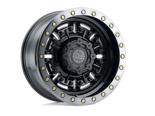 Abrams - Gloss Gun Black Mach Dark Tint - 17"x8.5" W/ 6X139.7mm Bolt Pattern, 4.75" Backspacing, & 0mm Offset Wheel by Black Rhino