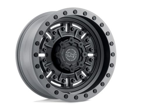 Abrams - Textured Matte Gunmetal - 17"x8.5" W/ 6X139.7mm Bolt Pattern, 4.75" Backspacing, & 0mm Offset Wheel by Black Rhino